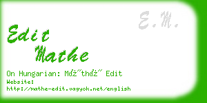 edit mathe business card